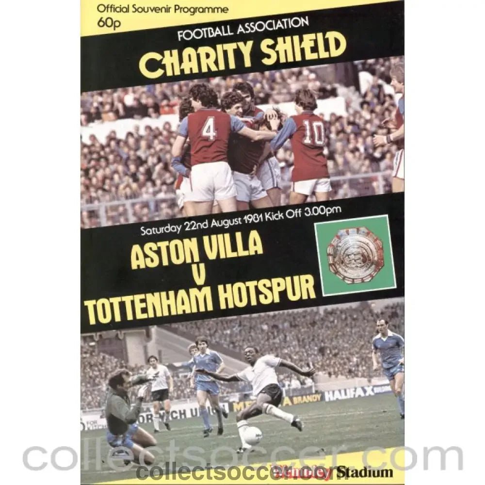 1981 Charity Shield Programme Aston Villa v Tottenham Hotspur - Collect Soccer