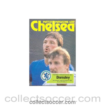 1981 - Chelsea v Barnsley official programme 24/10/1981