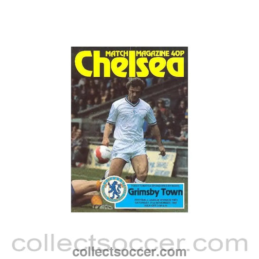 1981 - Chelsea v Grimsby Town official programme 21/11/1981