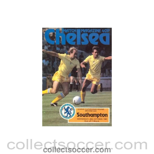 1981 - Chelsea v Southampton official programme 28/10/1981