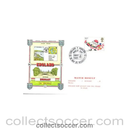 1981 - England v Hungary first day cover 18/11/1981 Wembley World Cup