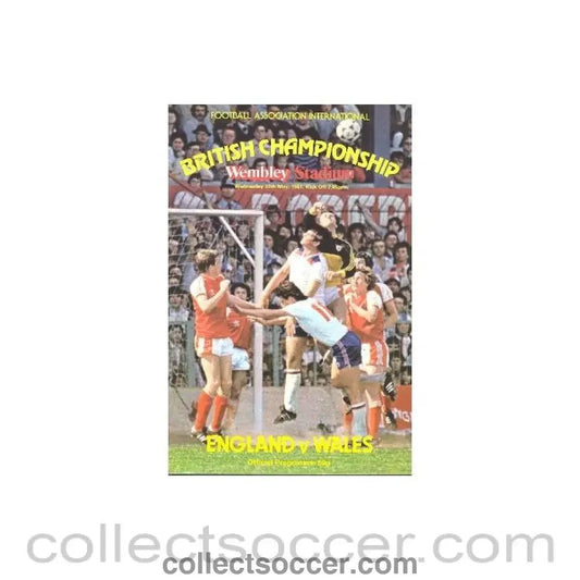 1981 England v Wales official programme 20/05/1981 - Collect Soccer