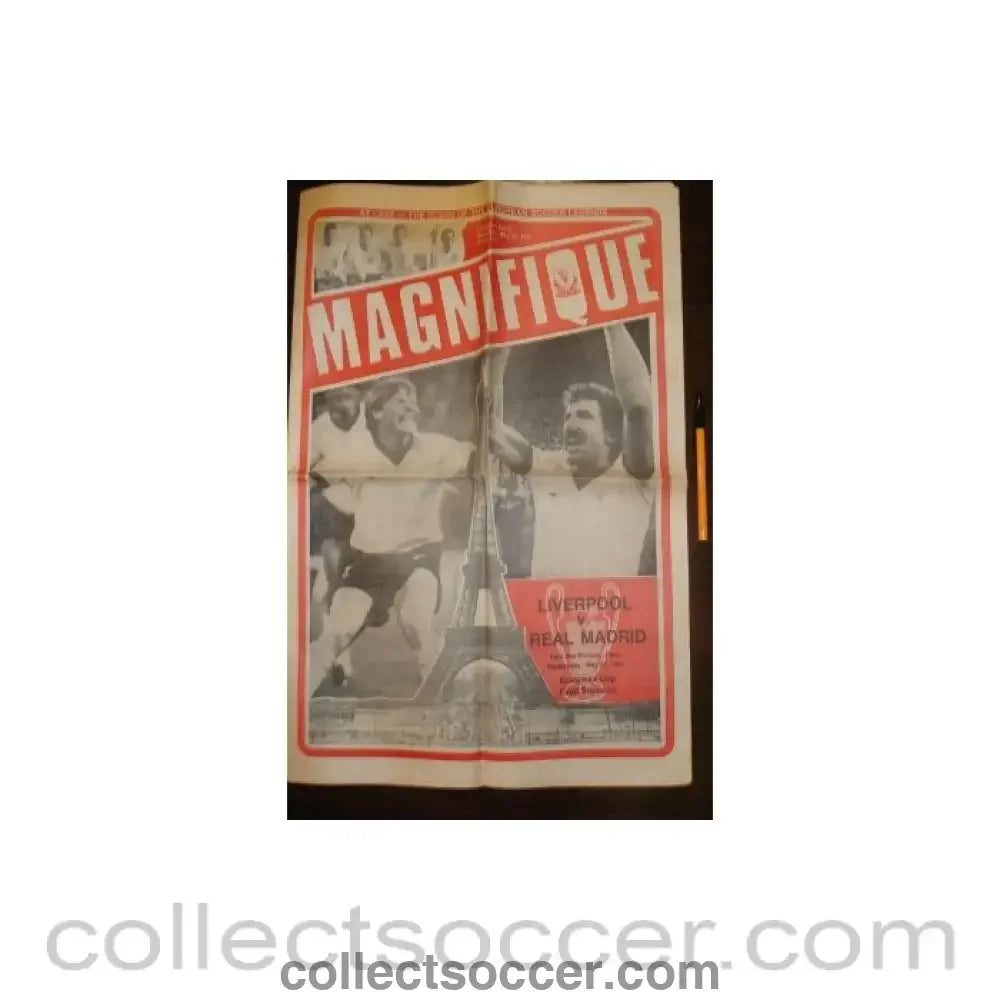 1981 European Cup Final Liverpool Echo newspaper covering the Final