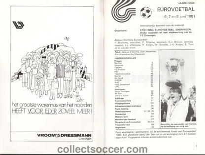 1981 Groningen Youth Tournament - Participants included Chelsea, Benfica, PSV, Fortuna, Twente - Collect Soccer
