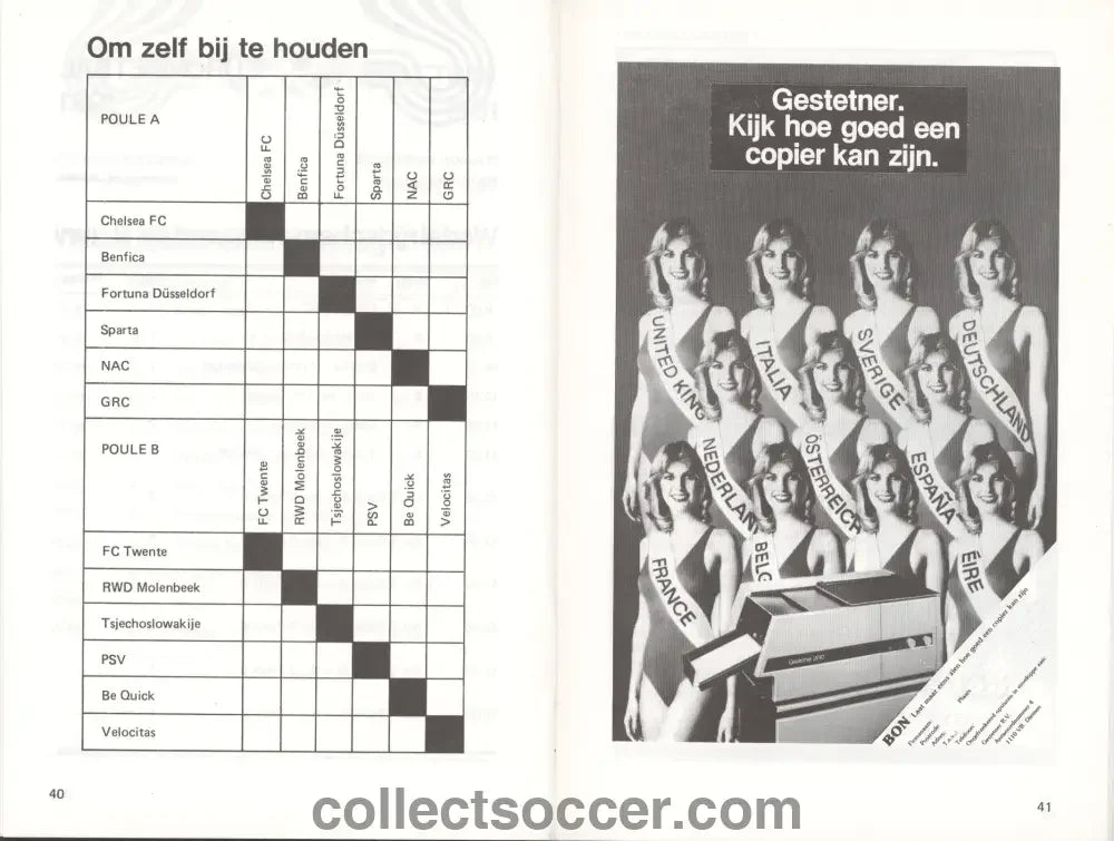 1981 Groningen Youth Tournament - Participants included Chelsea, Benfica, PSV, Fortuna, Twente - Collect Soccer