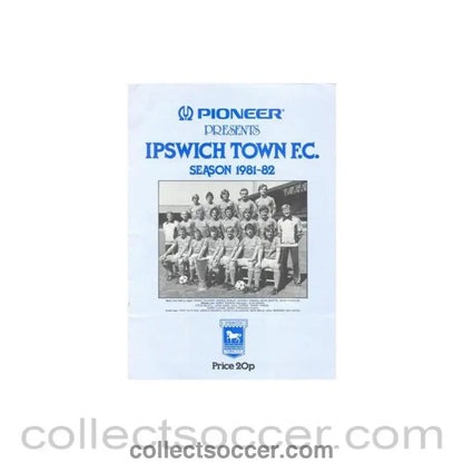 1981 - Ipswich Town F.C. Season 1981-1982 Brochure - Collect Soccer