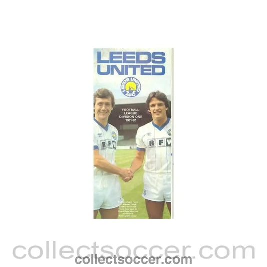 1981 - Leeds United Football League Division One 1981-1982 official brochure