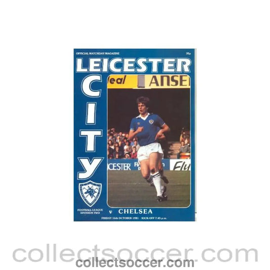 1981 - Leicester City vChelsea official programme 16/10/1981