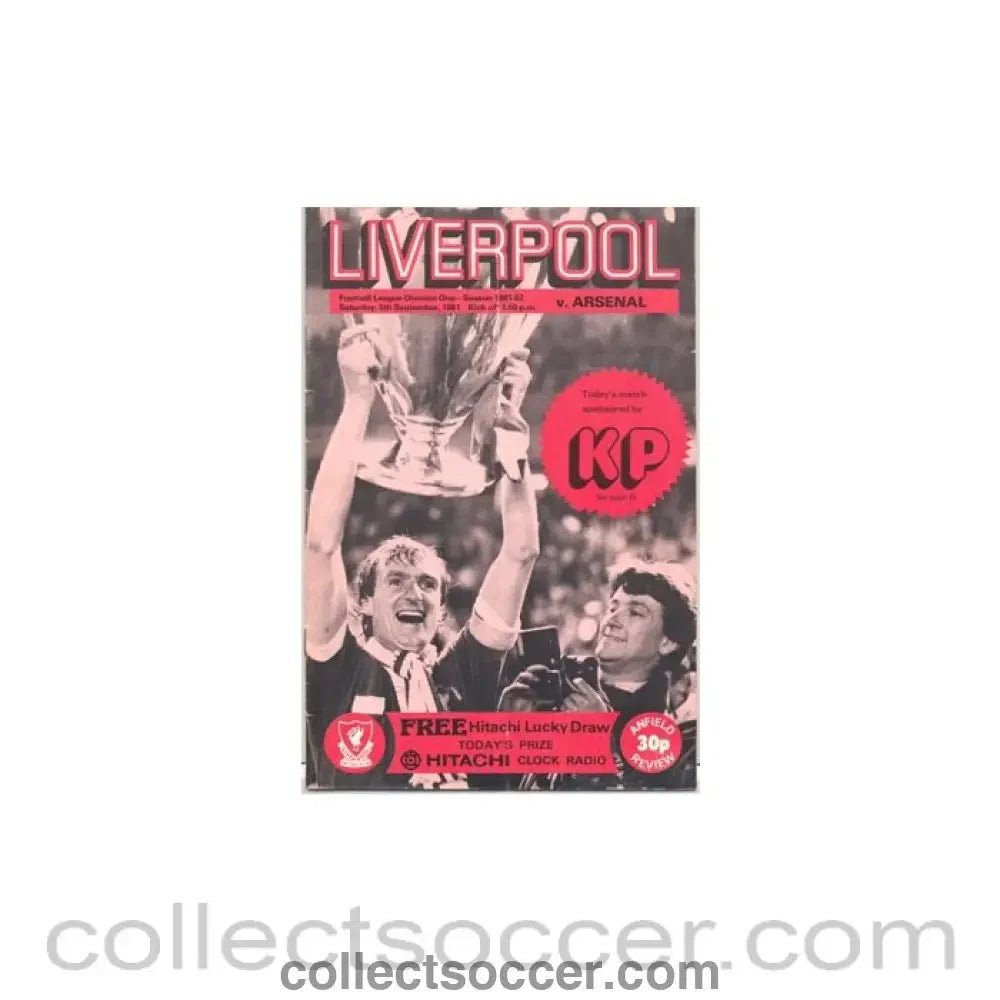 1981 - Liverpool v Arsenal official programme 05/09/1981 - Collect Soccer