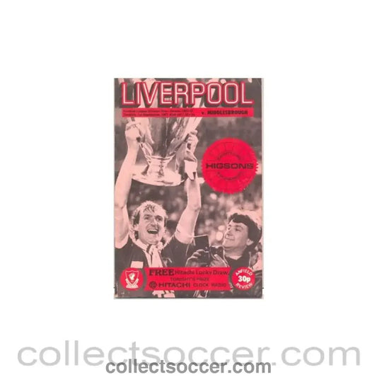 1981 - Liverpool v Moddlesbrough official programme 01/09/1981 - Collect Soccer