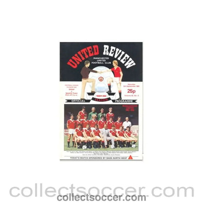 1981 - Manchester United v Ipswich Town official programme 05/09/1981 - Collect Soccer