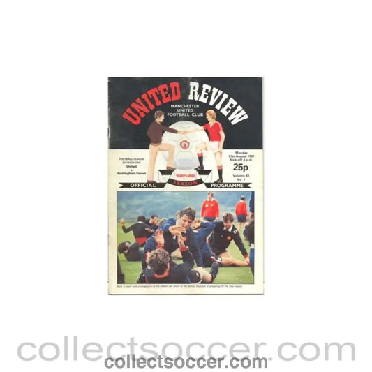 1981 - Manchester United v Nottingham Forest official programme 31/08/1981 - Collect Soccer