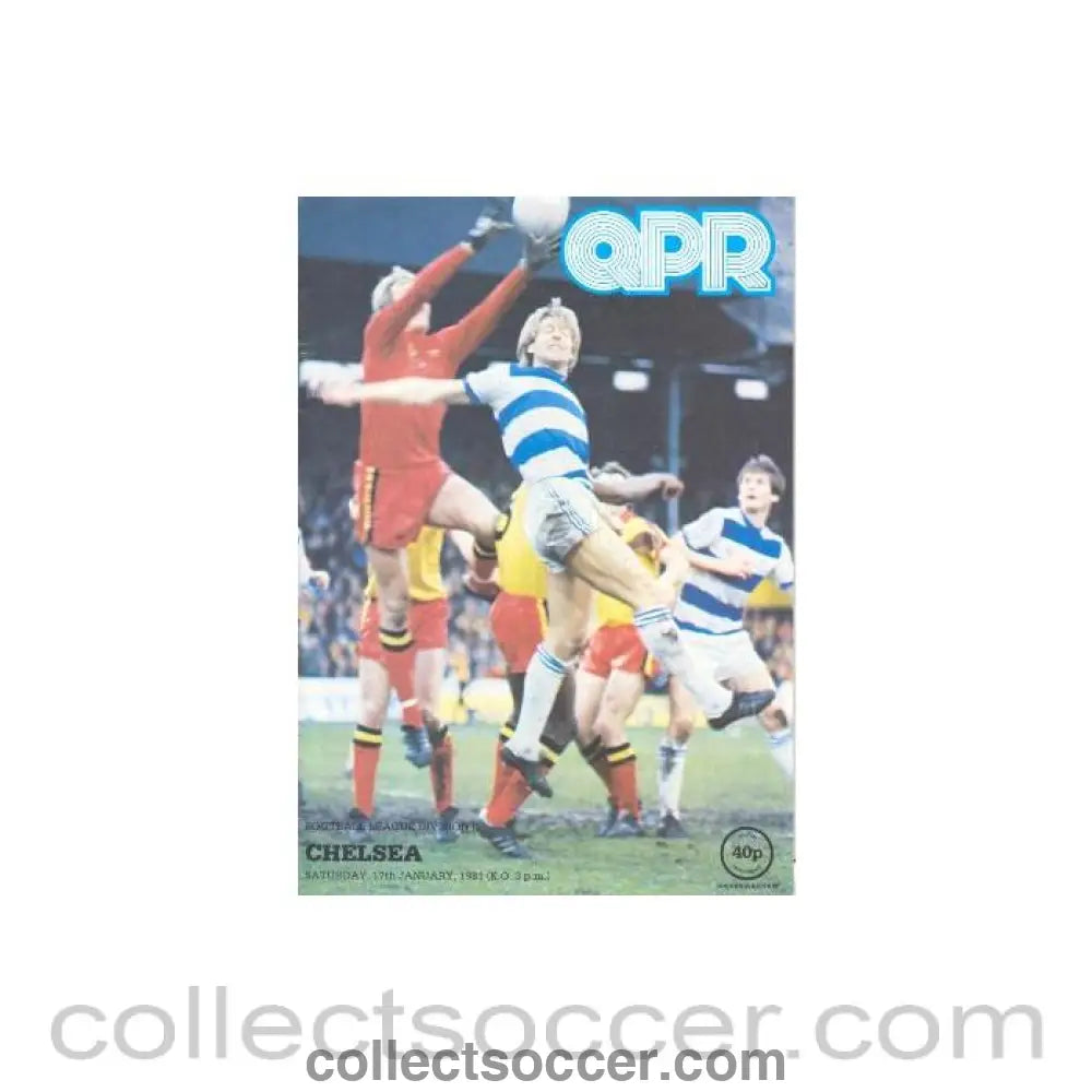 1981 - Queen’s Park Rangers vChelsea official programme 17/01/1981