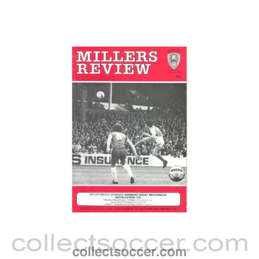 1981 - Rotherham United v Chelsea official programme 31/10/1981