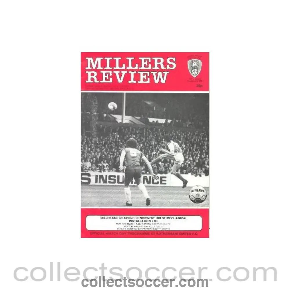 1981 - Rotherham United v Chelsea official programme 31/10/1981 - Collect Soccer