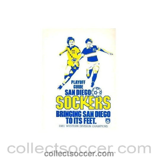 1981 San Diego Sockers v Jacksonville Tea Men official programme - Collect Soccer