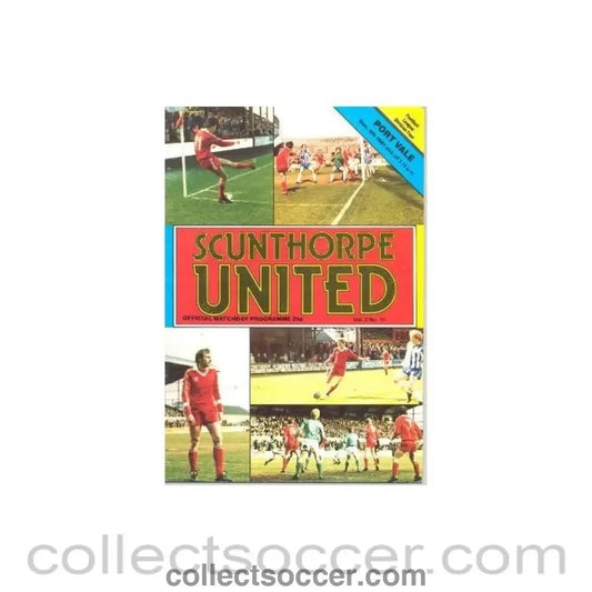 1981 - Scunthorpe United v Port Vale official programme 05/12/1981 Football League - Collect Soccer