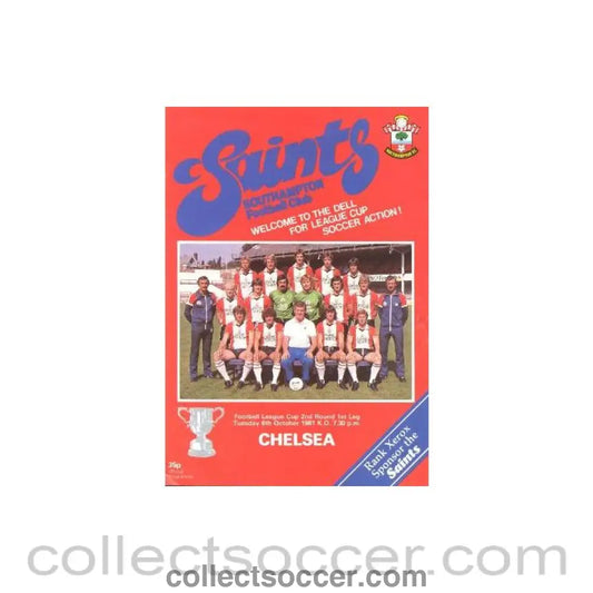 1981 - Southampton vChelsea official programme 06/10/1981