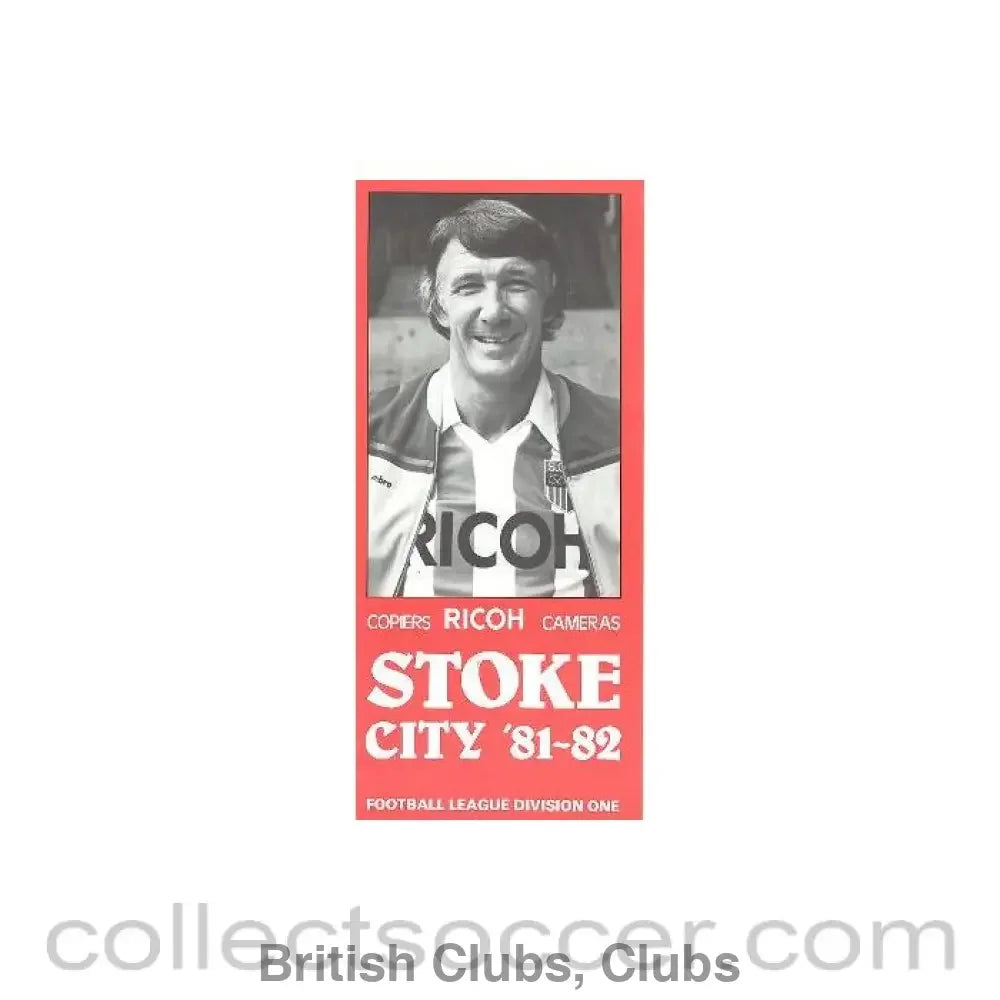 1981 - Stoke City Fixtures 1981-82
