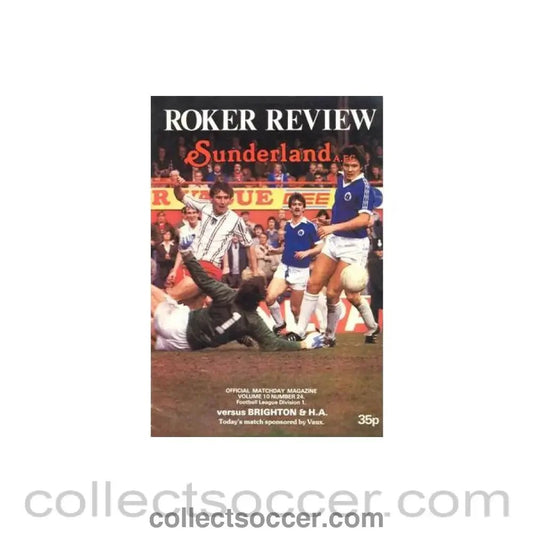 1981 - Sunderland v Brighton & Hove Albion official programme 05/12/1981 Football League Cup - Collect Soccer