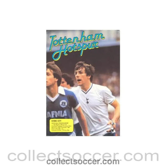 1981 - Tottenham Hotspur v Stoke City official programme 10/10/1981 Football League - Collect Soccer