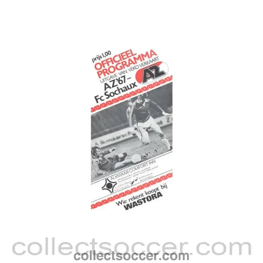 1981 UEFA Cup Semi-Final 2nd Leg AZ 67 Alkmaar v Sochaux official programme 22/04/1981