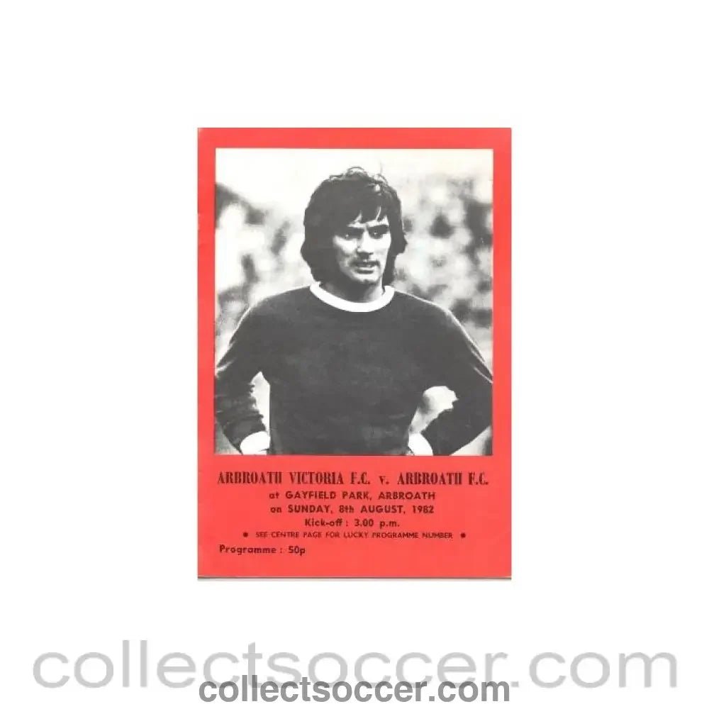 1982 - Arbroath Victoria v Arbroath official programme 08/08/1982 - Collect Soccer