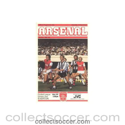 1982 - Arsenal v Everton official programme 13/11/1982 Football League - Collect Soccer