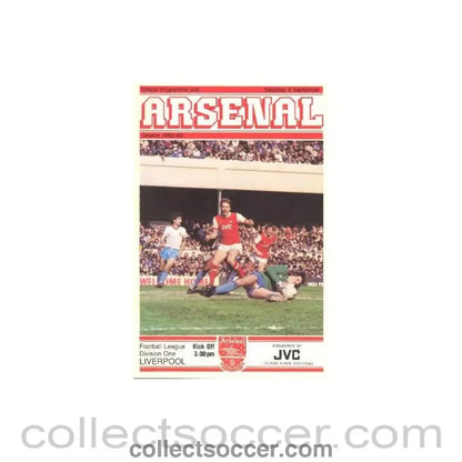 1982 - Arsenal v Liverpool official programme 04/09/1982 Football League