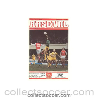 1982 - Arsenal v Swansea City official programme 27/02/1982 Football League - Collect Soccer