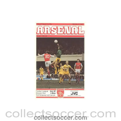 1982 - Arsenal v Tottenham Hotspur official programme 12/04/1982 Football League