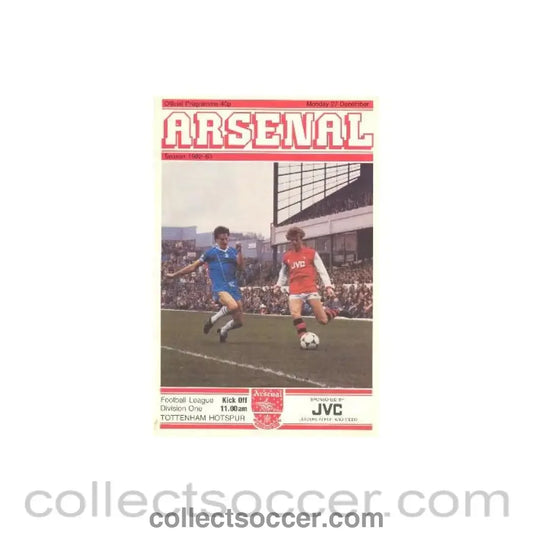 1982 - Arsenal v Tottenham Hotspur official programme 27/12/1982 Football League