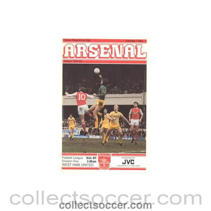 1982 - Arsenal v West Ham United official programme 01/05/1982 Football League - Collect Soccer