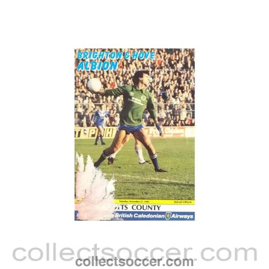 1982 - Brighton & Hove Albion v Notts County 27/11/1982 Football League