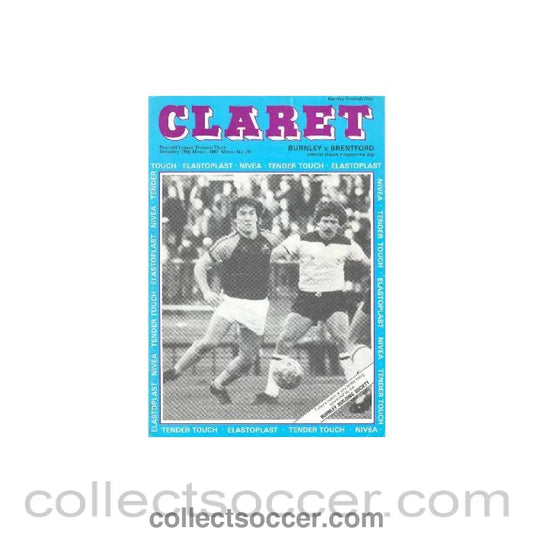 1982 - Burnley v Brentford official programme 20/03/1982 Football League