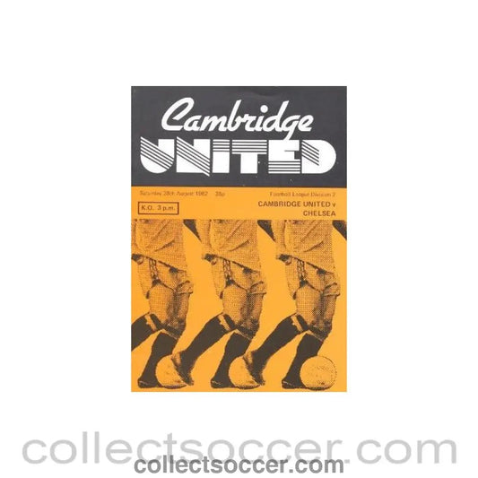 1982 - Cambridge United vChelsea official programme 28/08/1982 - Collect Soccer