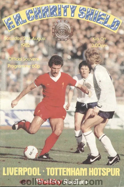 1982 Charity Shield Official Programme Liverpool v Tottenham Hotspur - Collect Soccer