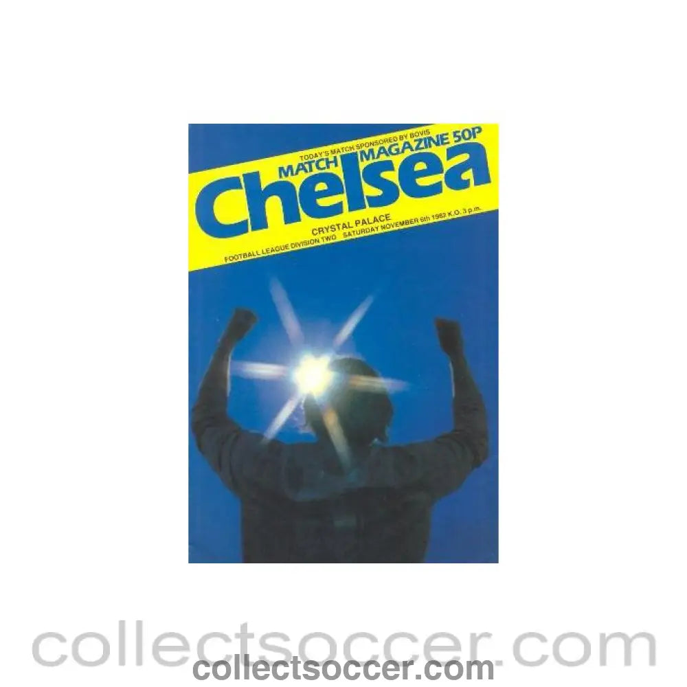 1982 - Chelsea v Crystal Palace official programme 06/11/1982