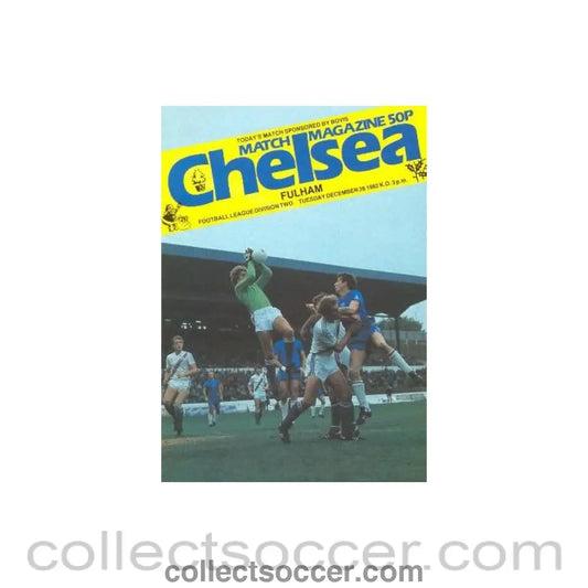 1982 - Chelsea v Fulham official programme 28/12/1982