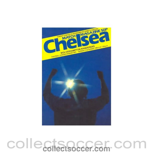 1982 - Chelsea v Wolverhampton Wanderers official programme 31/08/1982