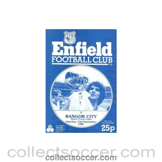 1982 - Enfield v Bangor City football programme 11/09/1982 - Collect Soccer