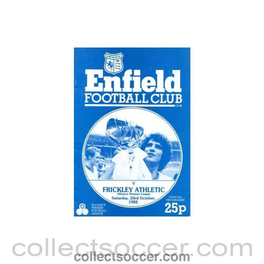 1982 - Enfield v Frickley Athletic official programme 23/10/1982 Alliance Premier League - Collect Soccer