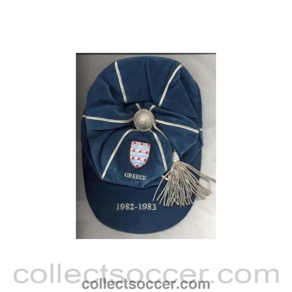 1982 England Players Cap awarded against Greece - Collect Soccer