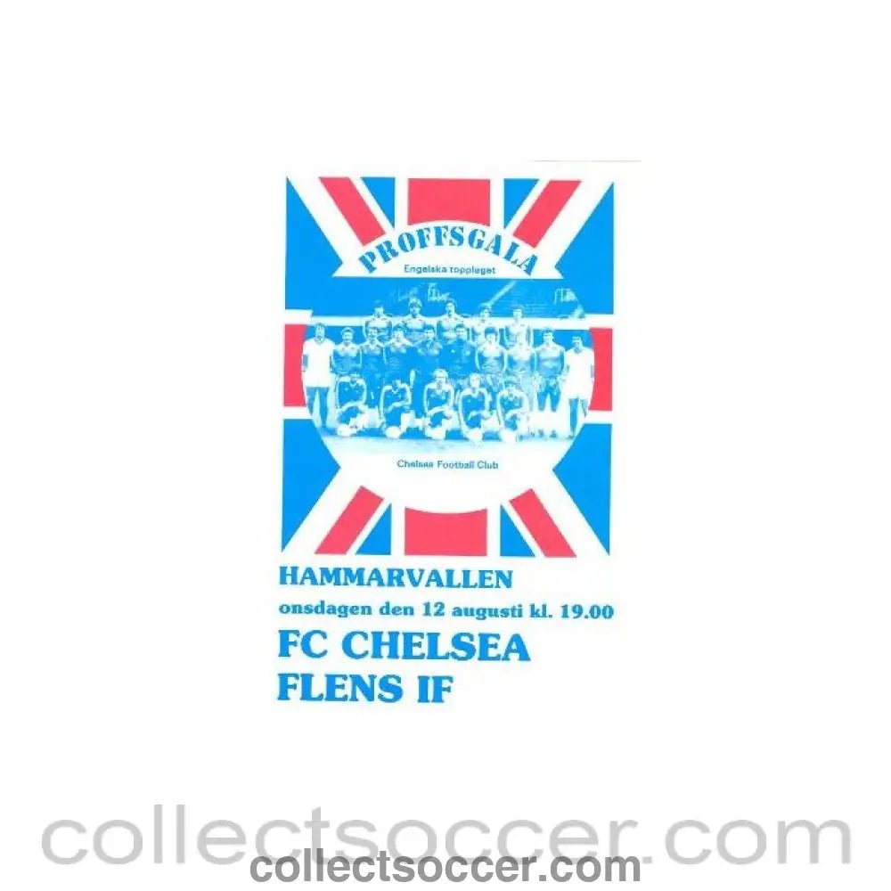 1982 - Flens vChelsea official programme 12/08/1982 - Collect Soccer