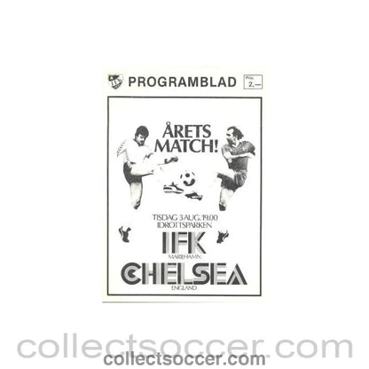 1982 - IFK Mariehamn vChelsea official programme 03/08/1982 - Collect Soccer