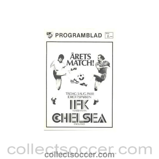 1982 - IFK Mariehamn vChelsea official programme 03/08/1982 - Collect Soccer