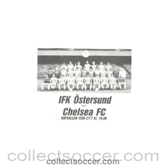 1982 - IFK Ostersund vChelsea official programme 27/07/1982 - Collect Soccer
