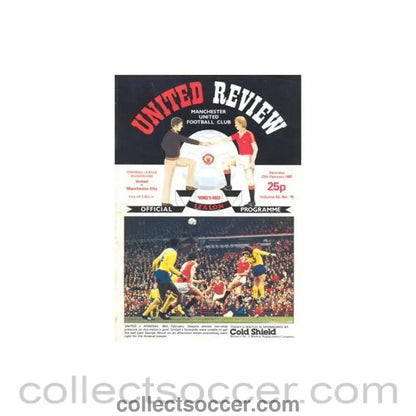 1982 - Manchester United v Manchester City official programme 27/02/1982 Football League - Collect Soccer