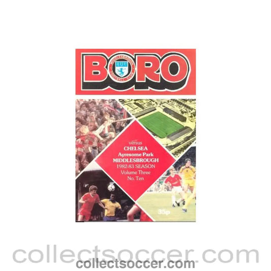 1982 - Middlesbrough vChelsea official programme 1982-83