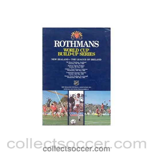 1982 - New Zealand v The League of Ireland official programme May 1982 - Collect Soccer